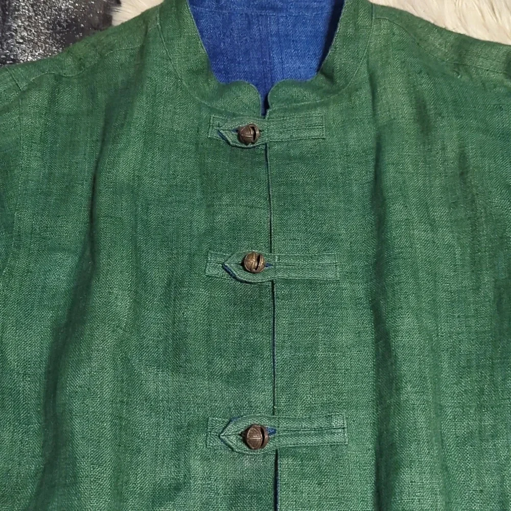 Reversible Hmong embroidery jacket Blazer coat - Picture 12 of 15